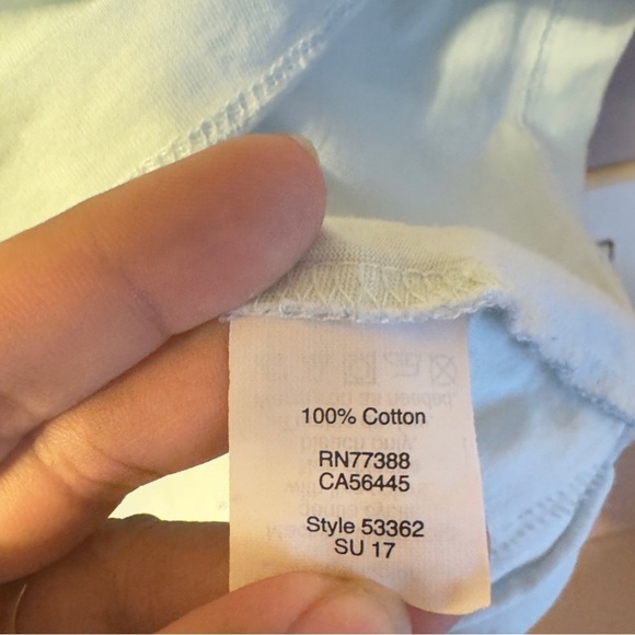 J.Crew Crewneck Shortsleeve Shirt Light Blue Women Size M - Picture 7 of 8